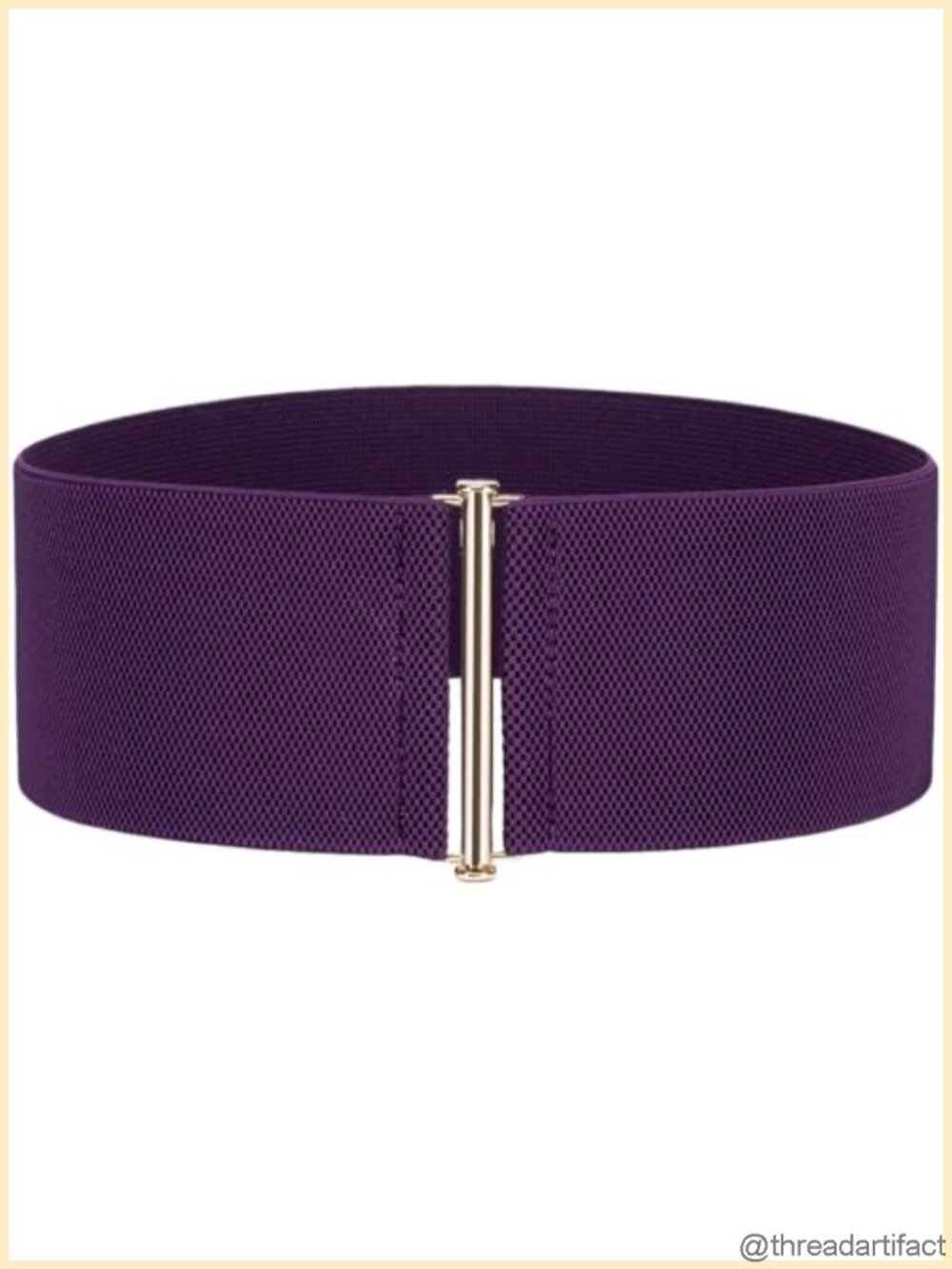 3" Wide Elastic Waist Belt Stretchy Corset Belt Gold Buckle